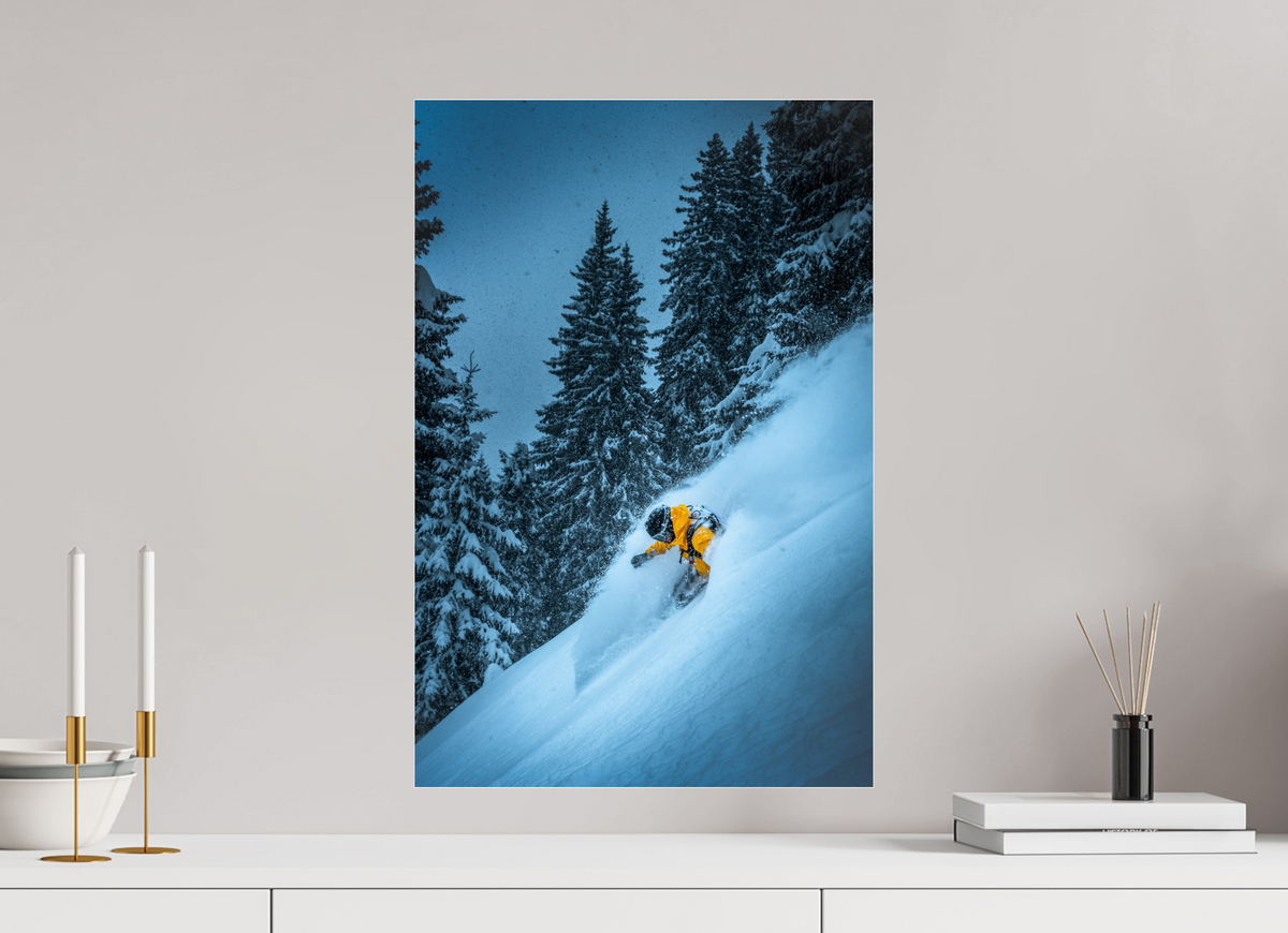 40 x 60 cm, Photo Print Under Acrylic Glass Powder Turn at the Sonnenkopf, Klostertal