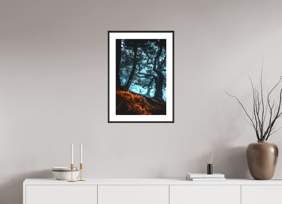 40 x 60 cm, Rahmen-Schwarz Enchanted Forest, Fanal, Madeira