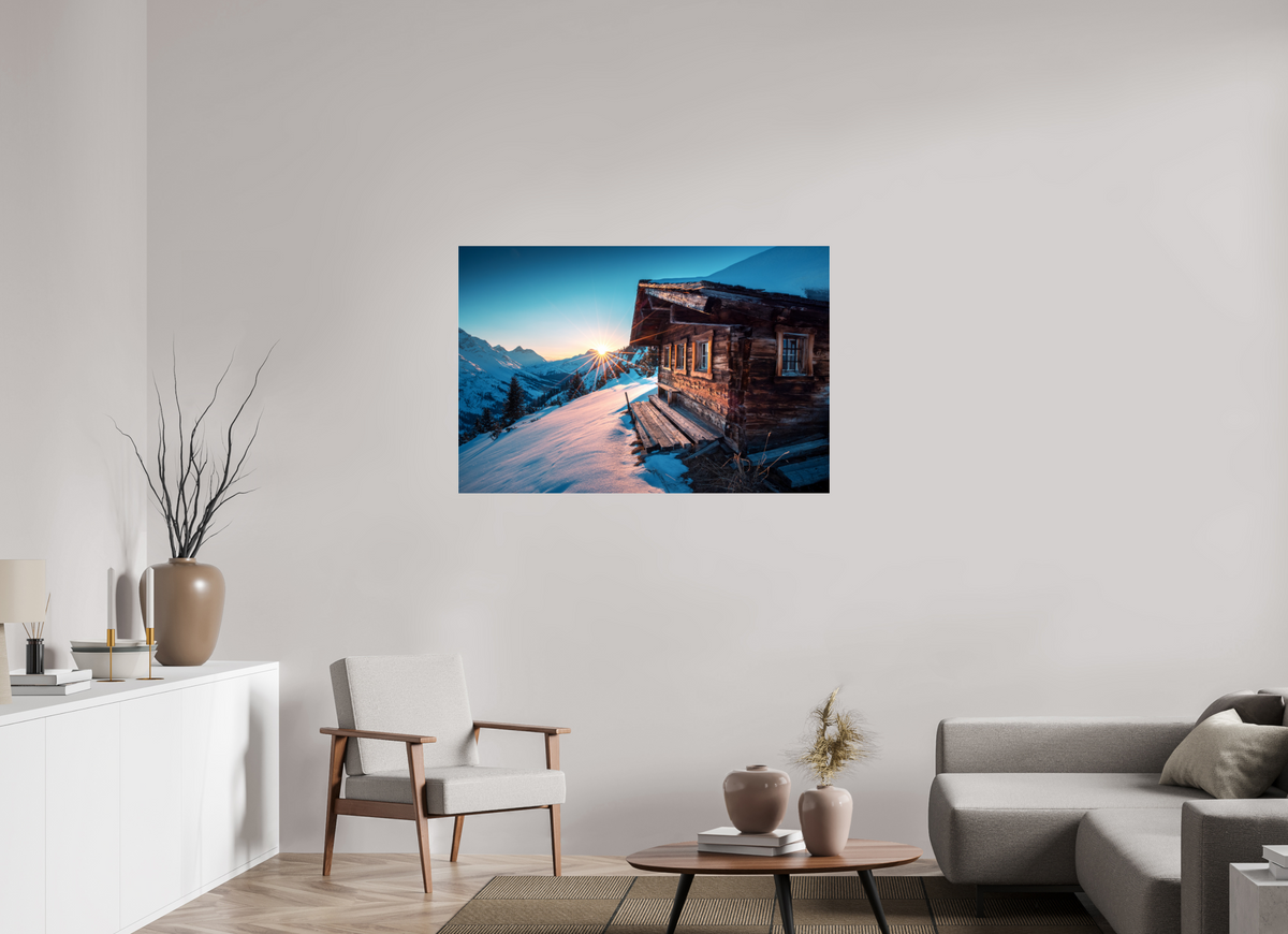 120 x 80 cm, Photo Print Under Acrylic Glass Zuger Hütte, Arlberg