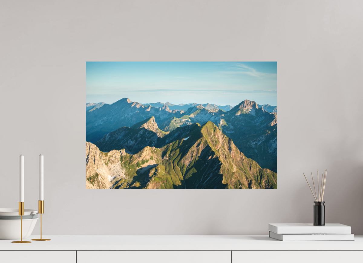 60 x 40 cm, Papierprint ohne Rahmen Mohnenfluh Morning Light, Lech Austria