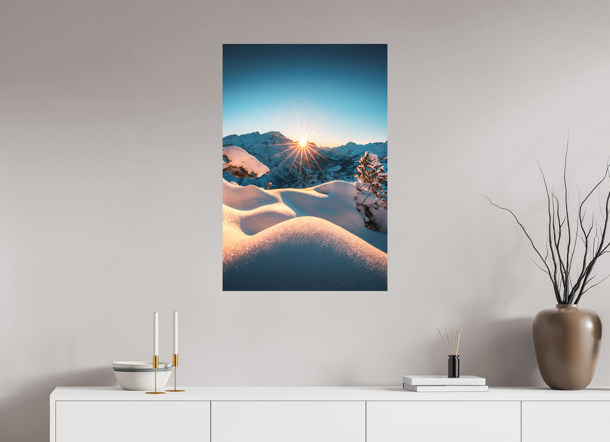 60 x 90 cm, Papierprint ohne Rahmen Kriegerhorn, Lech Arlberg