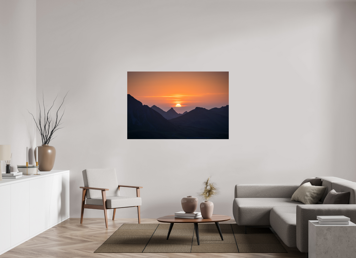 150 x 100 cm, Photo Print Under Acrylic Glass Portlerhorn Sunrise, Vorarlberg