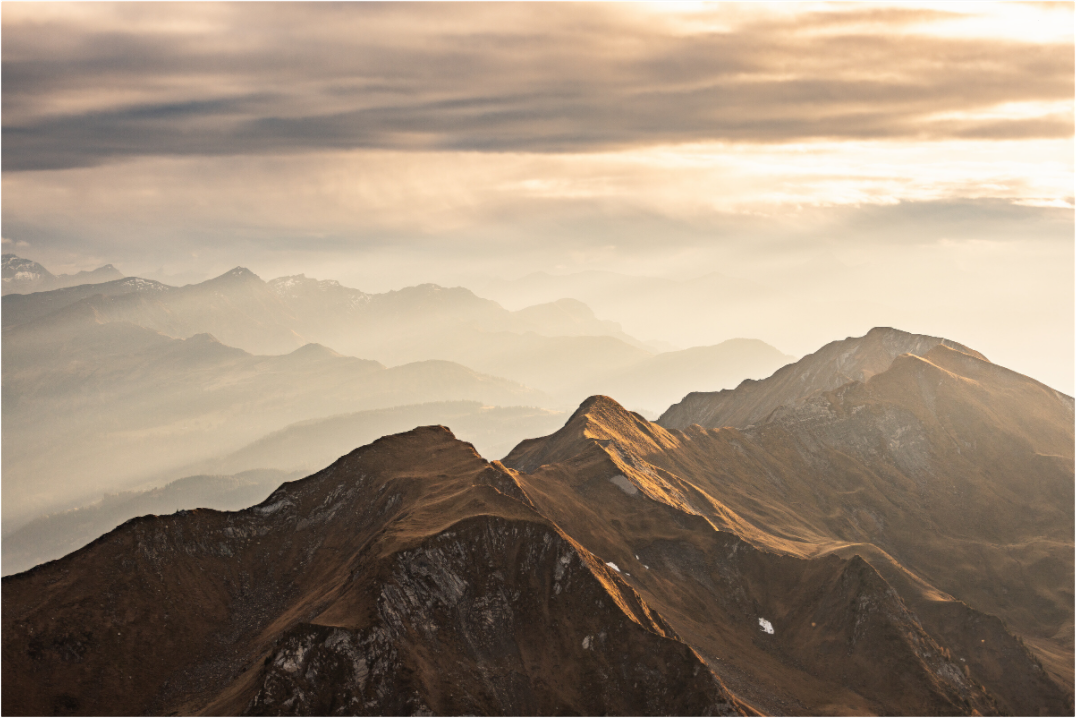 Main image Alpine Cloud Inversion at Sunset