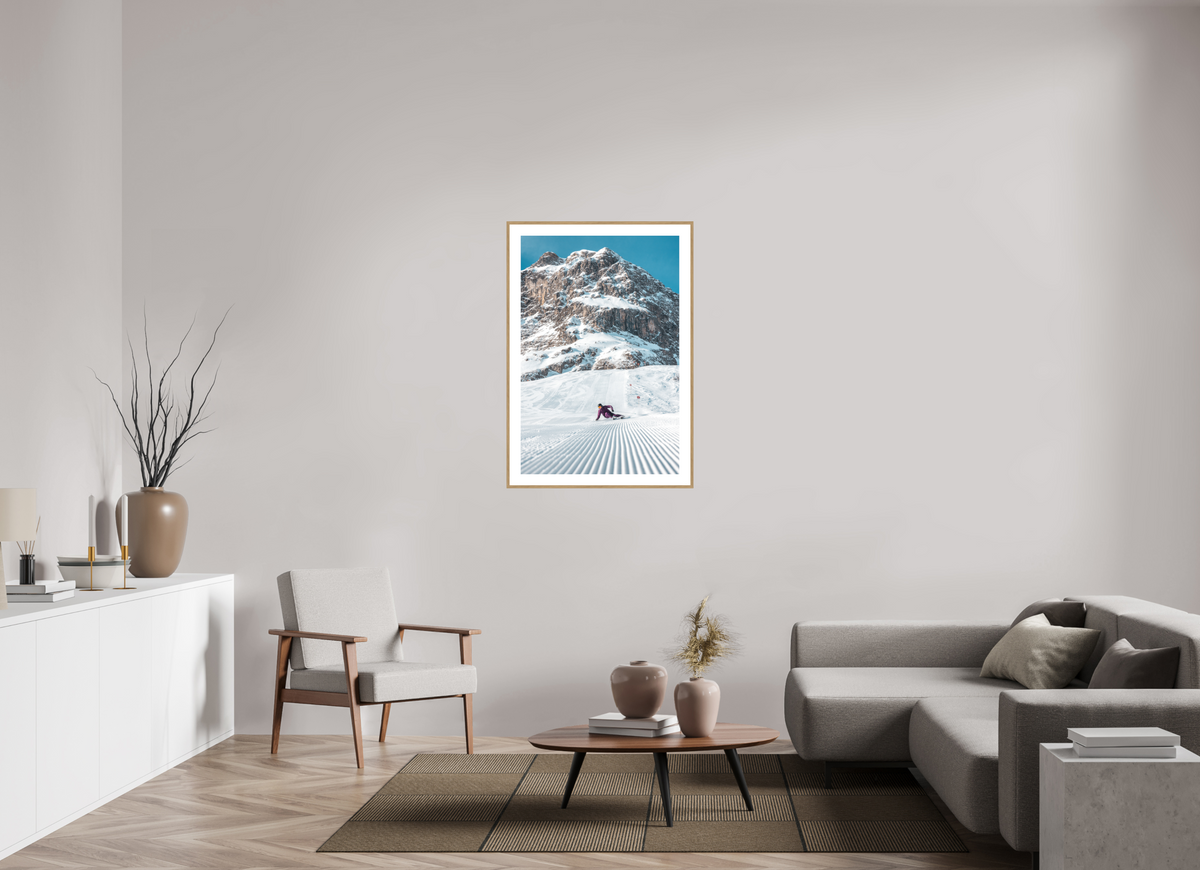 70 x 105 cm, Rahmen-Holzoptik Carving in Zürs, Arlberg