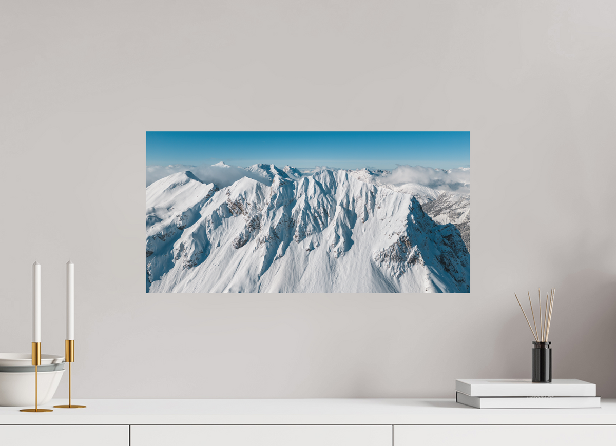 60 x 30 cm, Papierprint ohne Rahmen Omeshorn Winter, Arlberg Austria