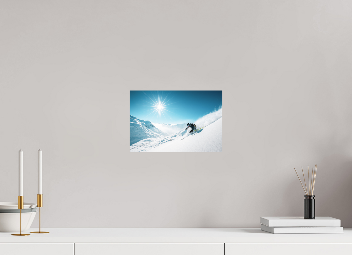 30 x 20 cm, Papierprint ohne Rahmen Freeride Action, Zürs