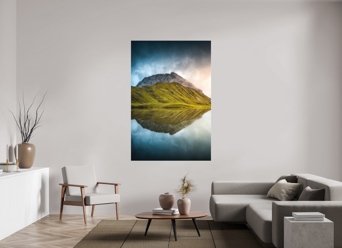 120 x 180 cm, Photo Print Under Acrylic Glass Morning Light at the Monzabonsee, Zürs