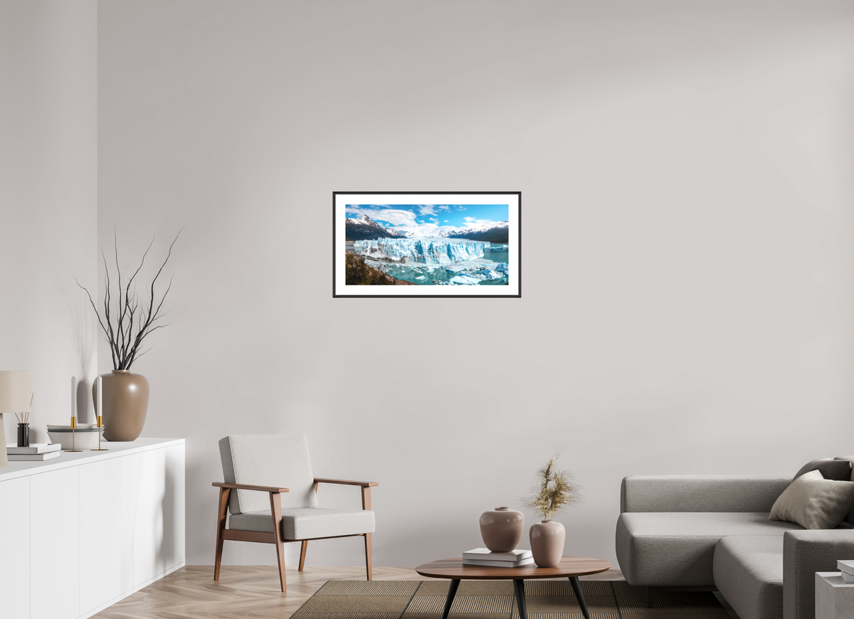 80 x 40 cm, Rahmen-Schwarz Perito Moreno Glacier, Patagonia