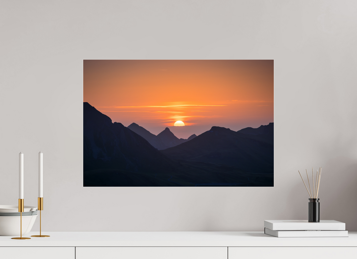 60 x 40 cm, Photo Print Under Acrylic Glass Portlerhorn Sunrise, Vorarlberg