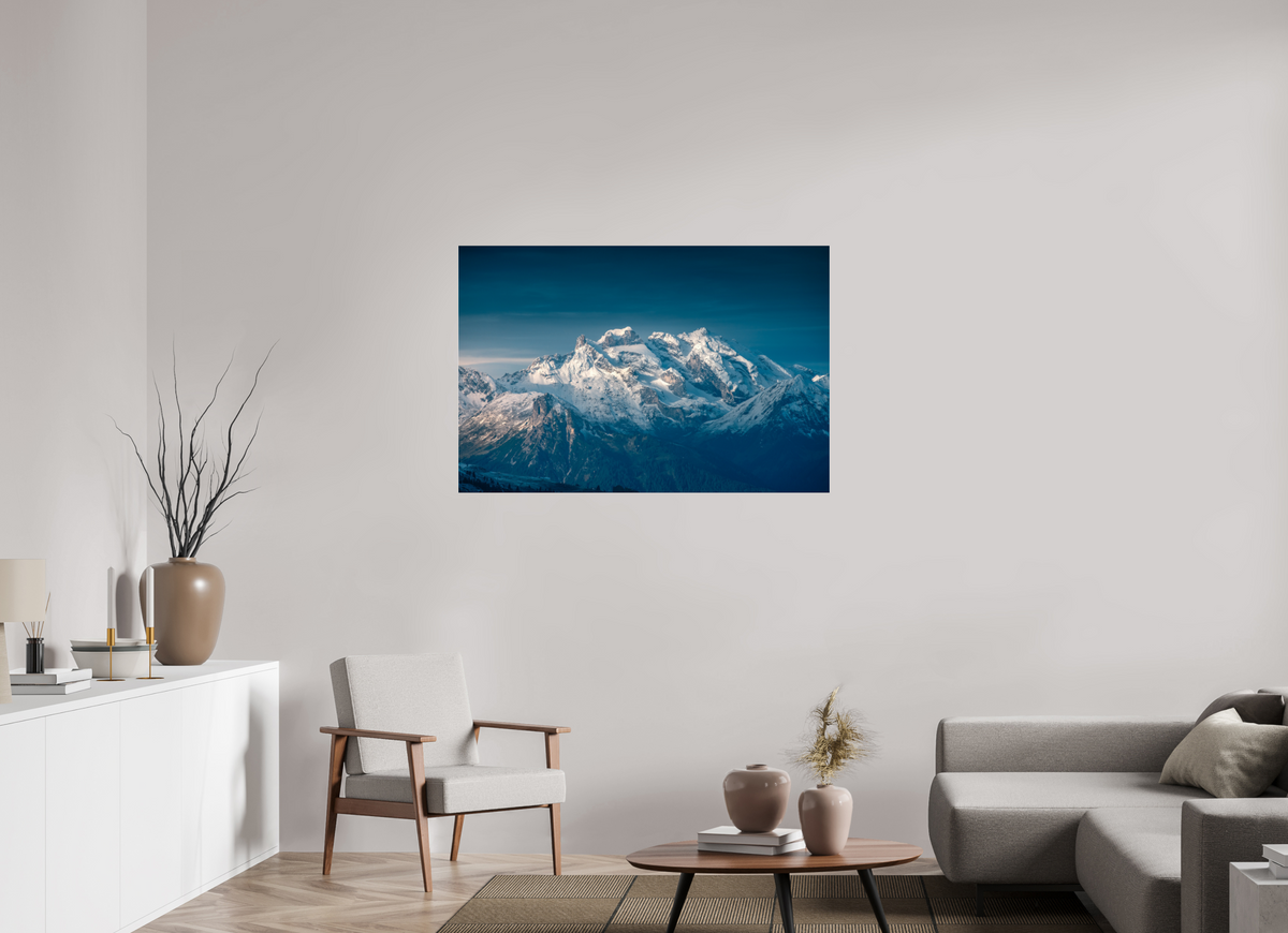 120 x 80 cm, Photo Print Under Acrylic Glass Sunrise at Muttjoechle, Drei Türme View