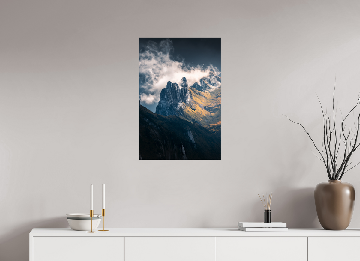 50 x 75 cm, Photo Print Under Acrylic Glass Dramatic Spire, Hoher Kasten