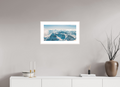 60 x 30 cm, Rahmen-Weiß Snowy Peaks Above Zug, Lech