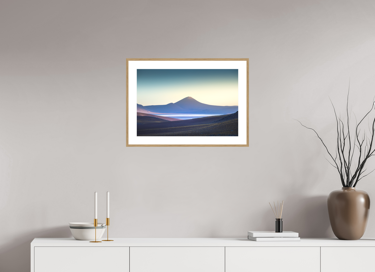 60 x 40 cm, Rahmen-Holzoptik Atacama Desert Sunrise, Chile