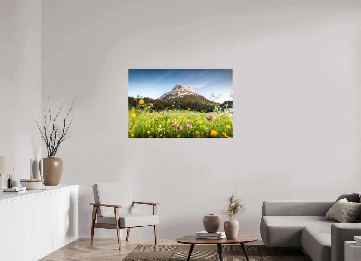 120 x 80 cm, Photo Print Under Acrylic Glass Omeshorn, Lech Alps