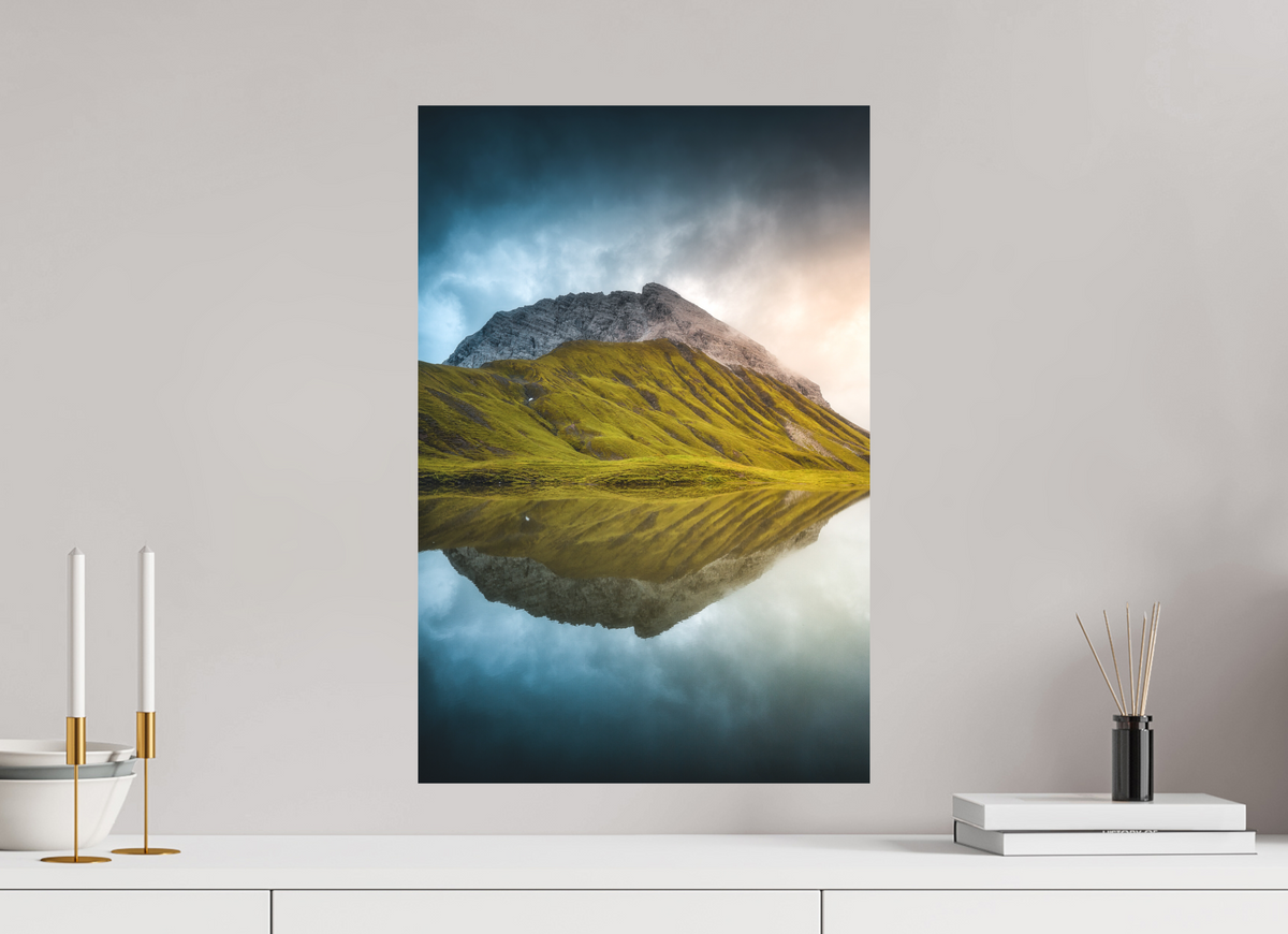 40 x 60 cm, Papierprint ohne Rahmen Morning Light at the Monzabonsee, Zürs