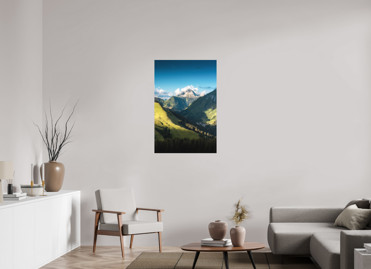 70 x 105 cm, Papierprint ohne Rahmen Biberkopf Valley, Warth