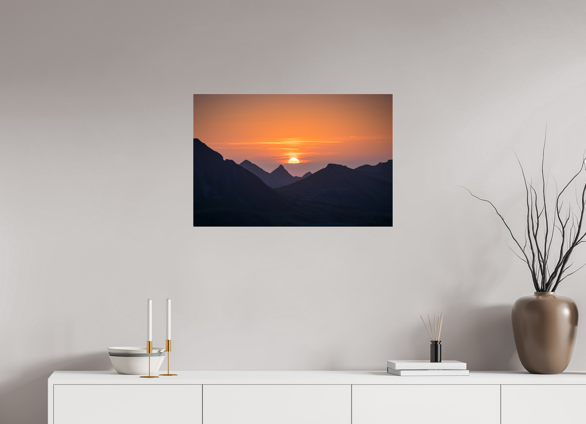 75 x 50 cm, Photo Print Under Acrylic Glass Portlerhorn Sunrise, Vorarlberg