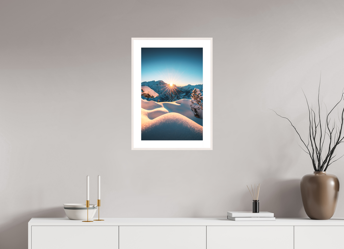 40 x 60 cm, Rahmen-Weiß Kriegerhorn, Lech Arlberg