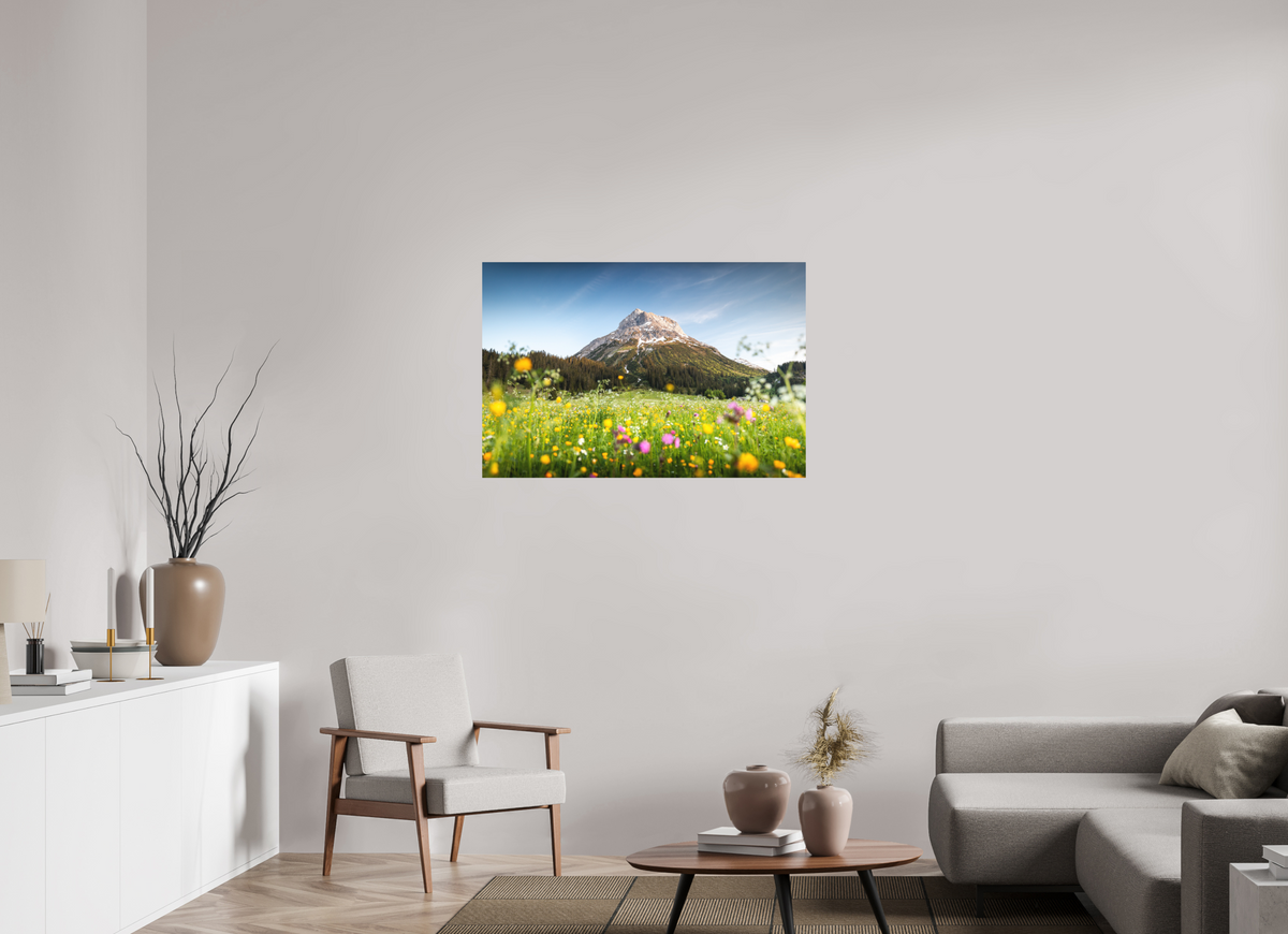 105 x 70 cm, Papierprint ohne Rahmen Omeshorn, Lech Alps