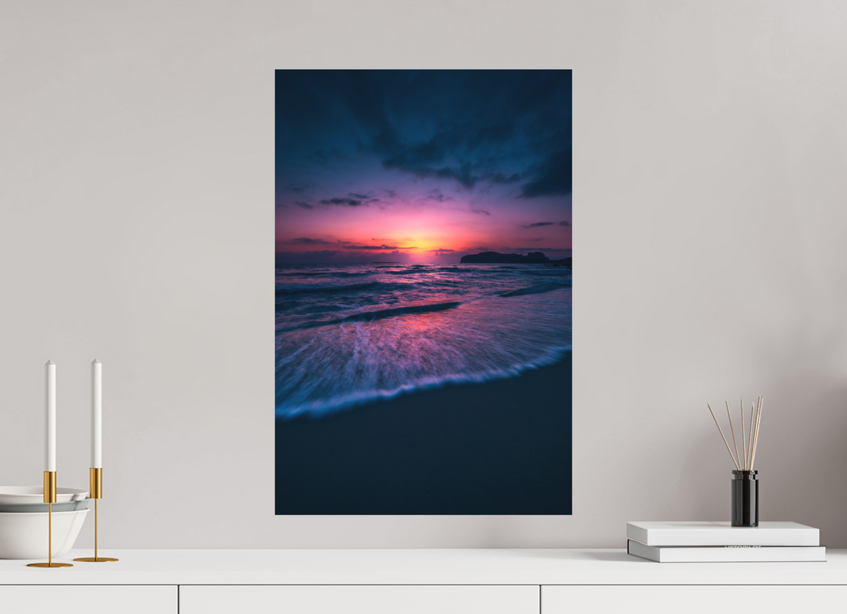 40 x 60 cm, Papierprint ohne Rahmen Falassarna Evening, Crete Beach