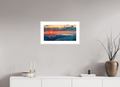 60 x 30 cm, Rahmen-Weiß Red Sunset at the Hochtannberg Pass