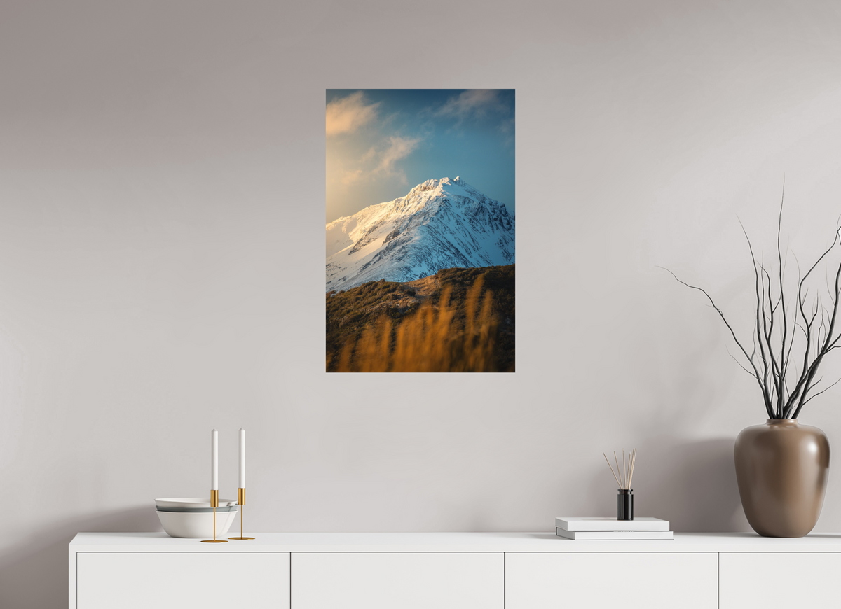 50 x 75 cm, Papierprint ohne Rahmen Sunlit Peaks, Ushuaia