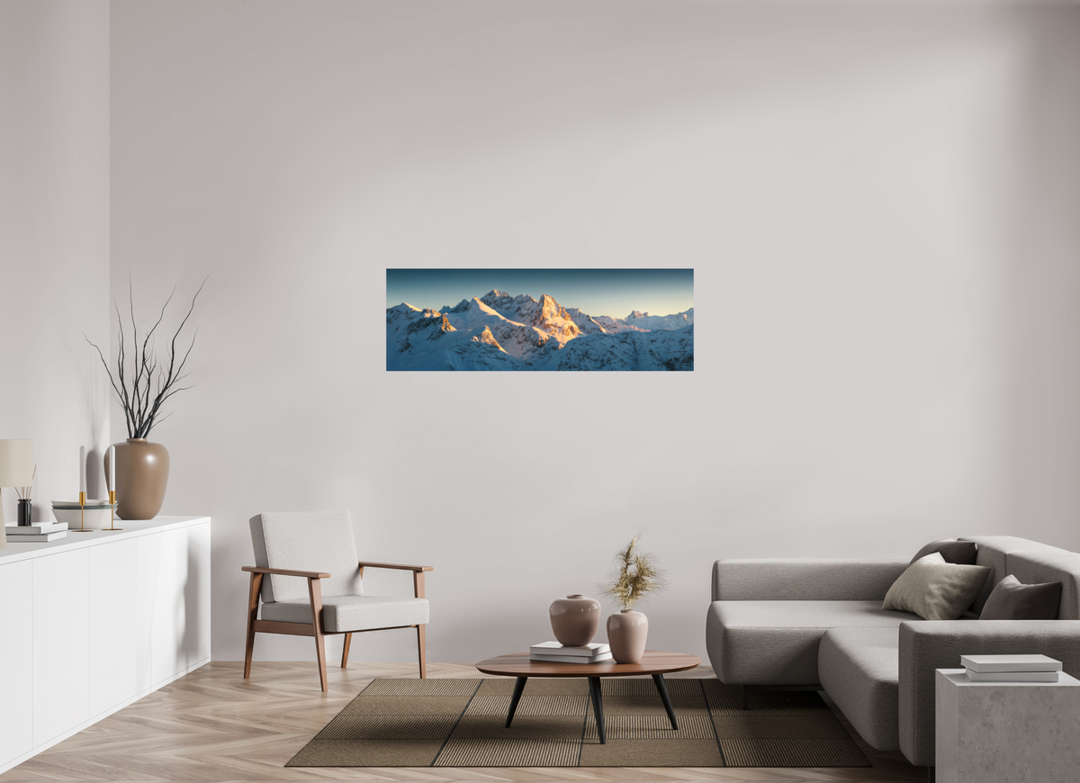 150 x 50 cm, Papierprint ohne Rahmen Roggalspitze Sunset, Arlberg Austria