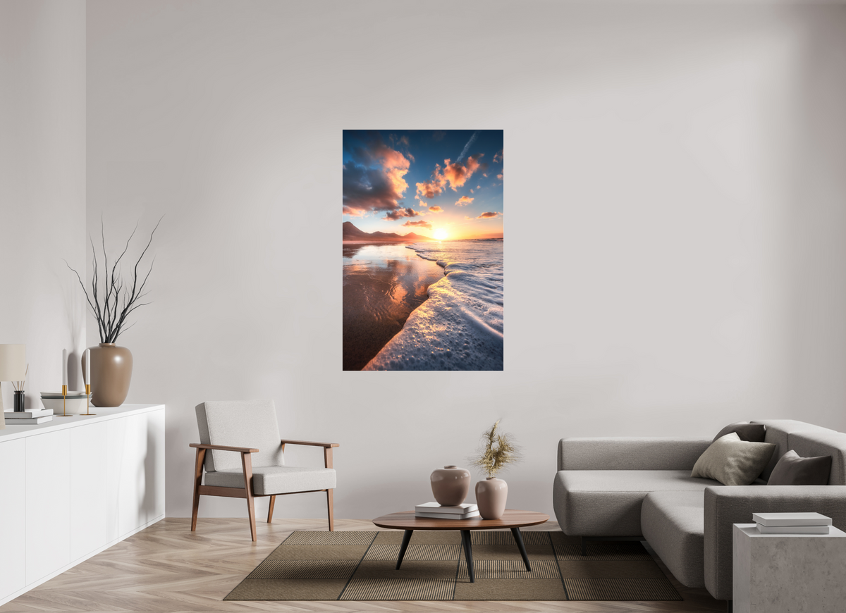 100 x 150 cm, Photo Print Under Acrylic Glass Playa de Cofete, Fuerteventura