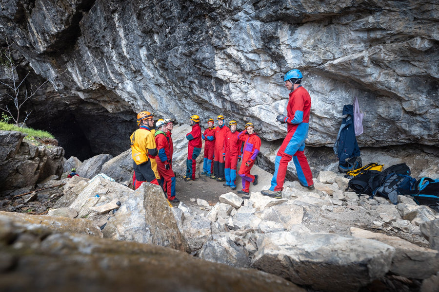 Community adventure, cave tour through the Schneckenloch in the Bregenzerwald, Vorarlberg