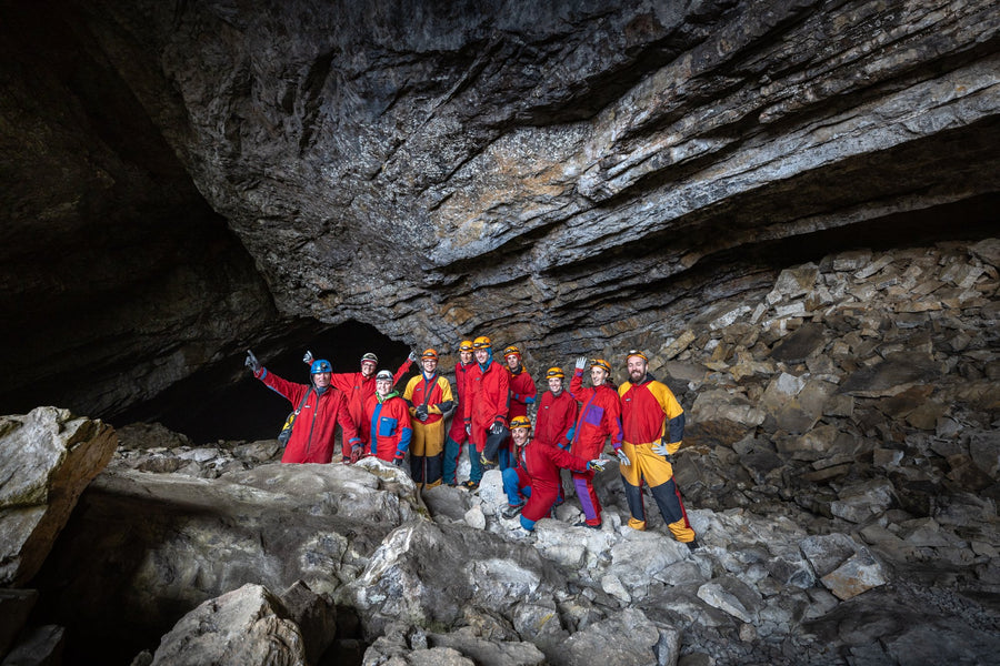 Community adventure, cave tour through the Schneckenloch in the Bregenzerwald, Vorarlberg