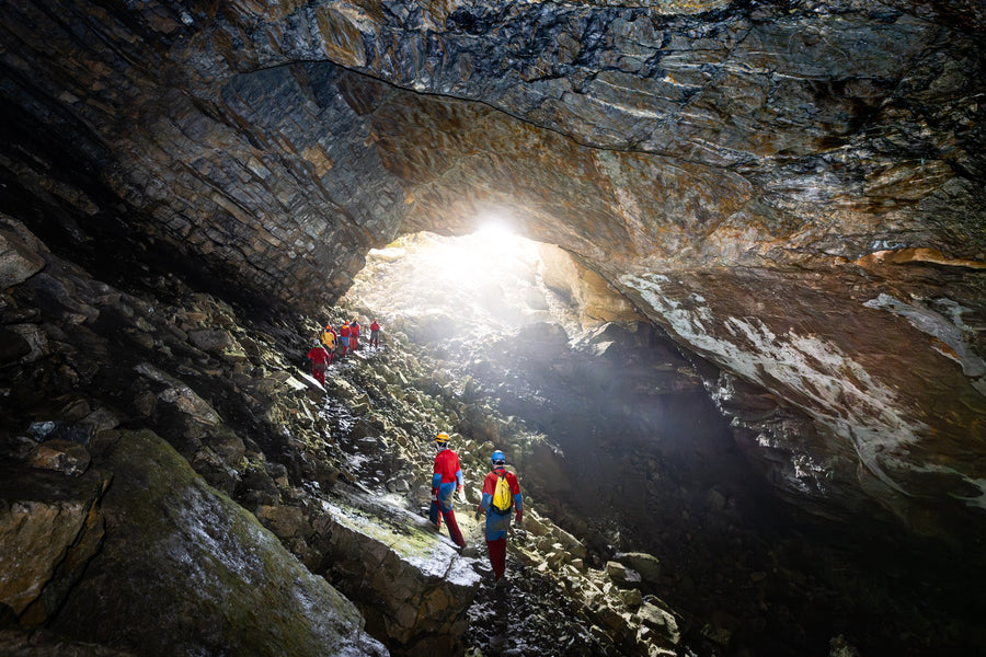 Community adventure, cave tour through the Schneckenloch in the Bregenzerwald, Vorarlberg