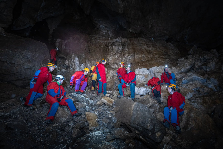 Community adventure, cave tour through the Schneckenloch in the Bregenzerwald, Vorarlberg