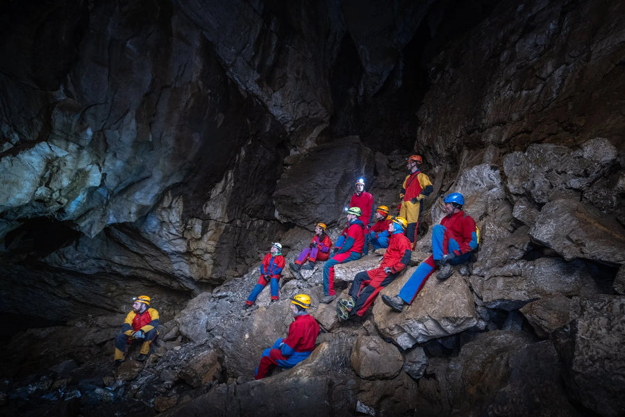 Community adventure, cave tour through the Schneckenloch in the Bregenzerwald, Vorarlberg