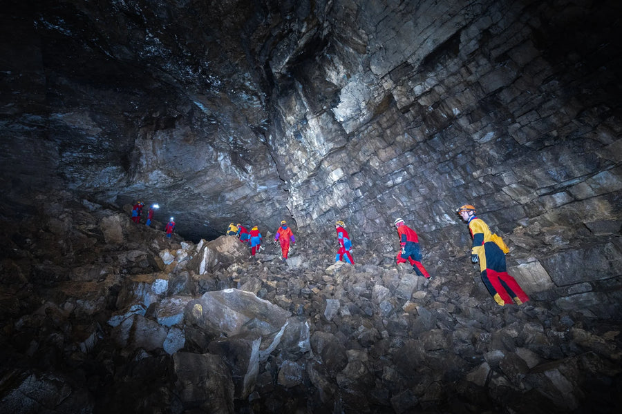 Community adventure, cave tour through the Schneckenloch in the Bregenzerwald, Vorarlberg