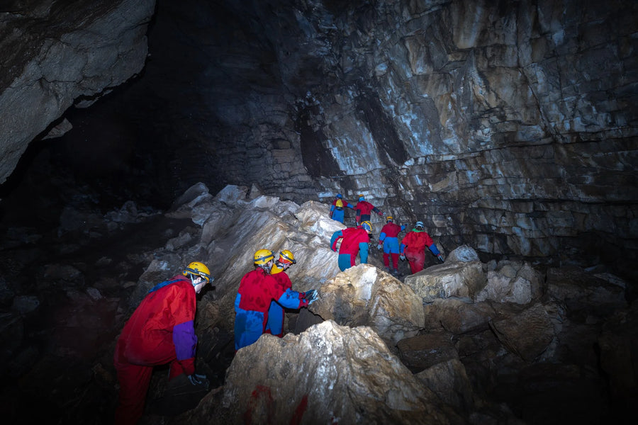 Community adventure, cave tour through the Schneckenloch in the Bregenzerwald, Vorarlberg