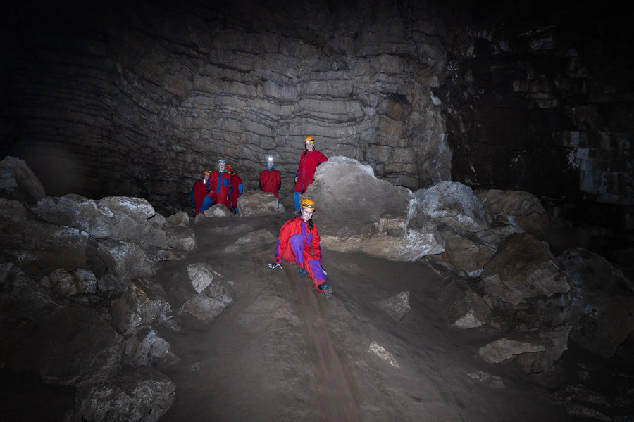 Community adventure, cave tour through the Schneckenloch in the Bregenzerwald, Vorarlberg