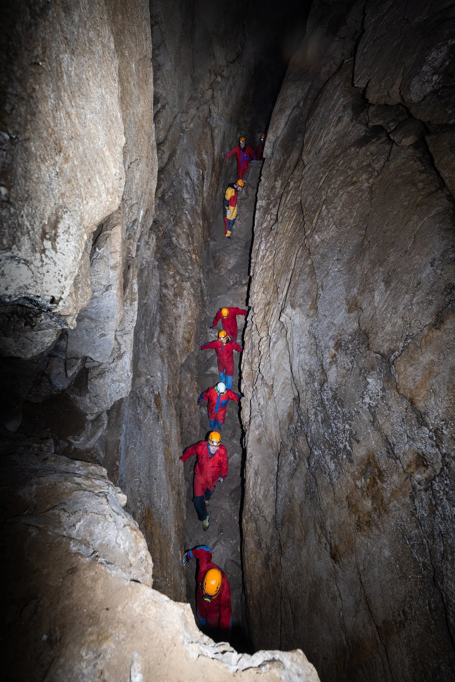 Community adventure, cave tour through the Schneckenloch in the Bregenzerwald, Vorarlberg