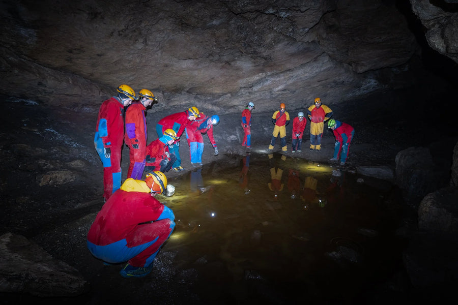 Community adventure, cave tour through the Schneckenloch in the Bregenzerwald, Vorarlberg