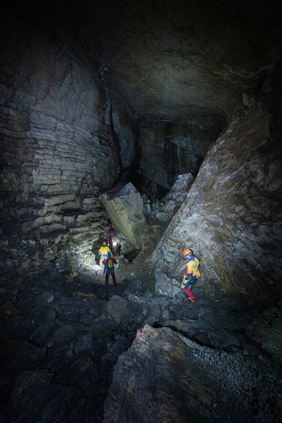 Community adventure, cave tour through the Schneckenloch in the Bregenzerwald, Vorarlberg