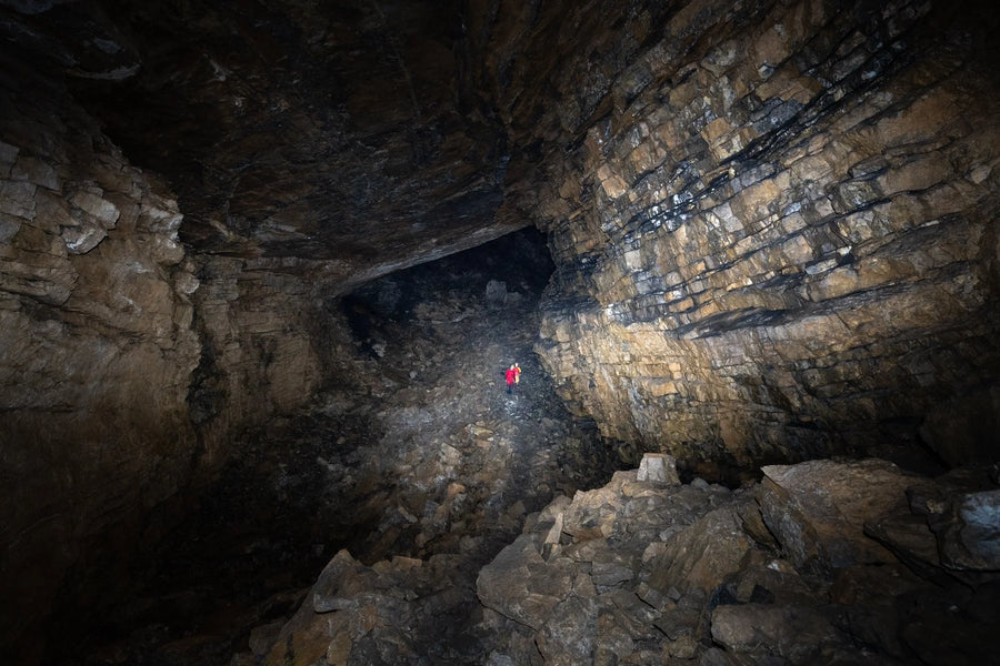 Community adventure, cave tour through the Schneckenloch in the Bregenzerwald, Vorarlberg