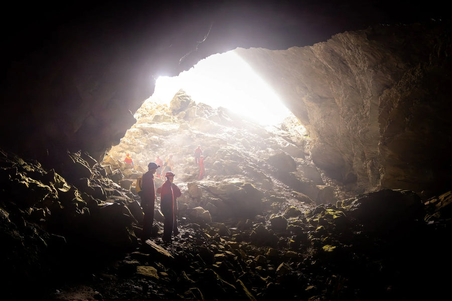 Community adventure, cave tour through the Schneckenloch in the Bregenzerwald, Vorarlberg