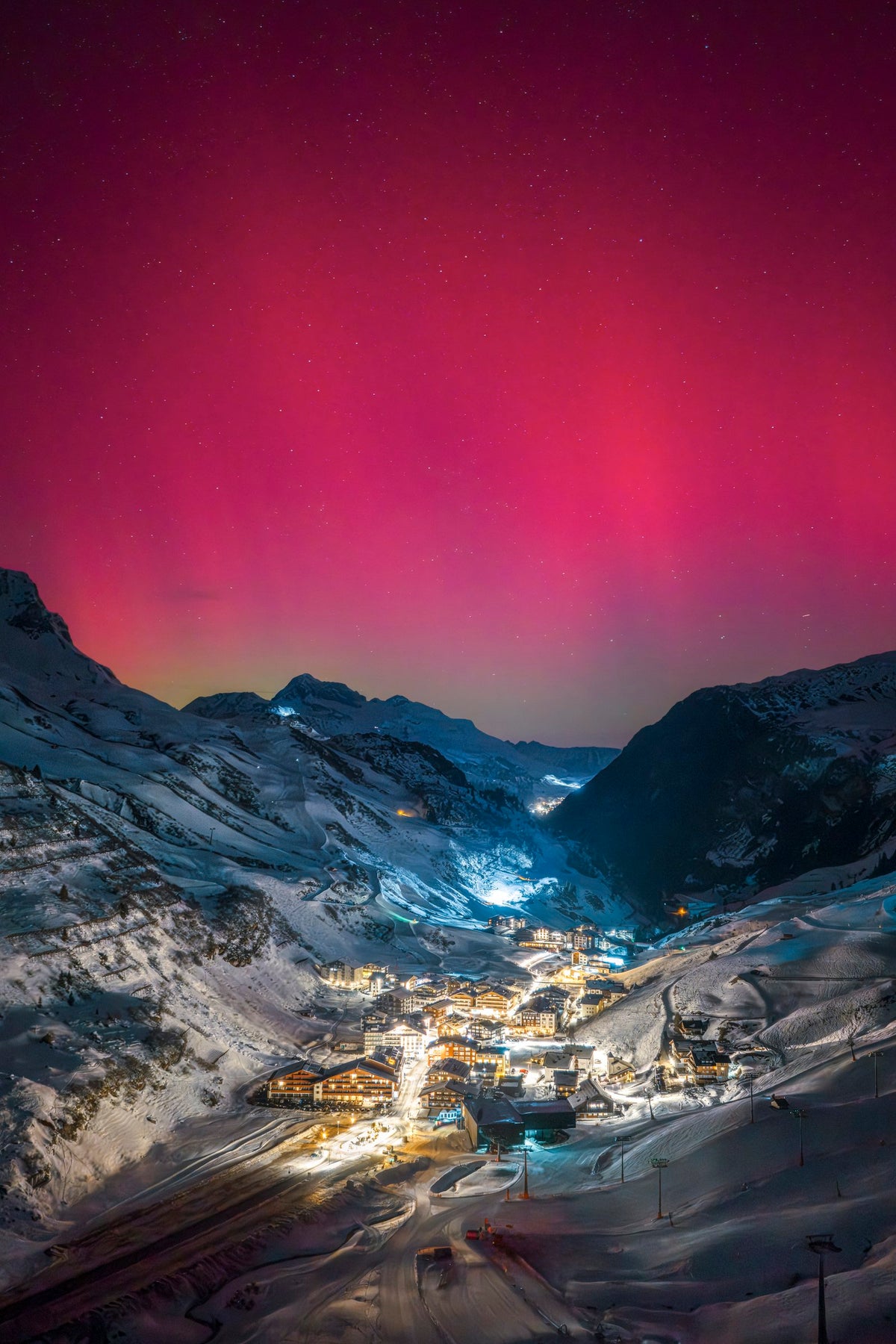 Photo Aurora Over Zürs, Arlberg
