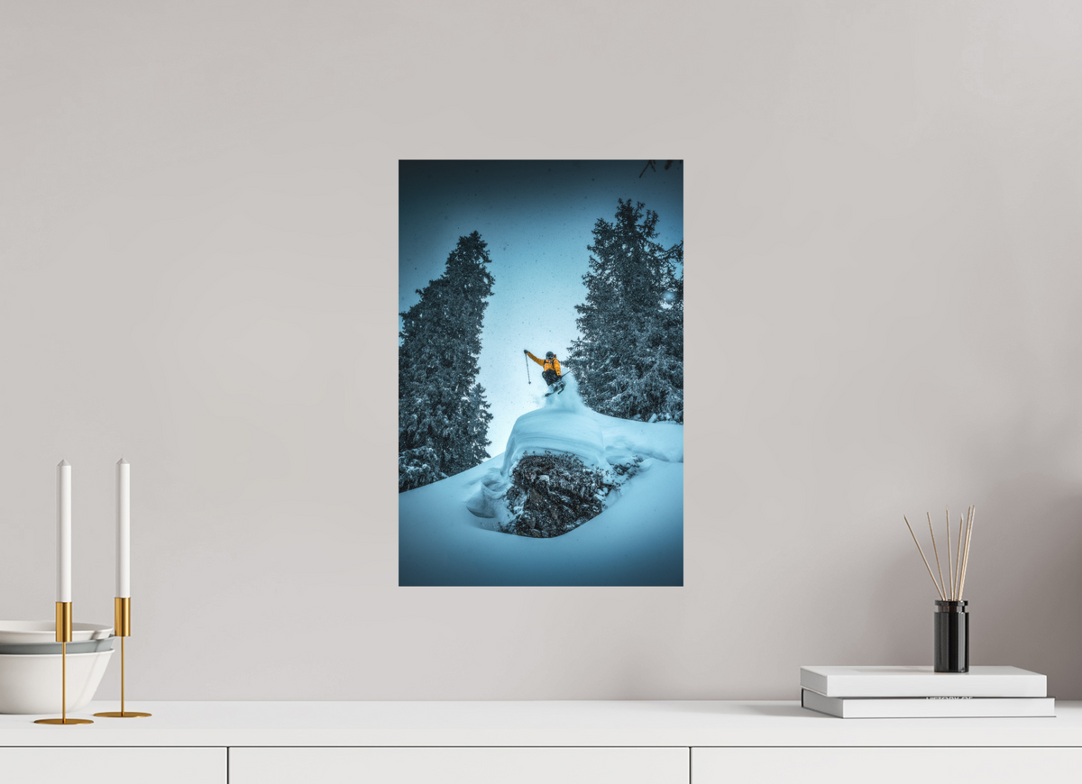 30 x 45 cm, Papierprint ohne Rahmen Frozen Launch Over the Trees