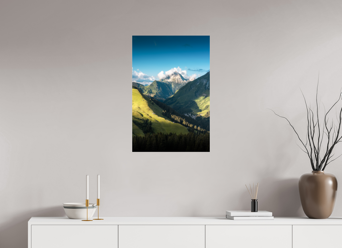 50 x 75 cm, Photo Print Under Acrylic Glass Biberkopf Valley, Warth