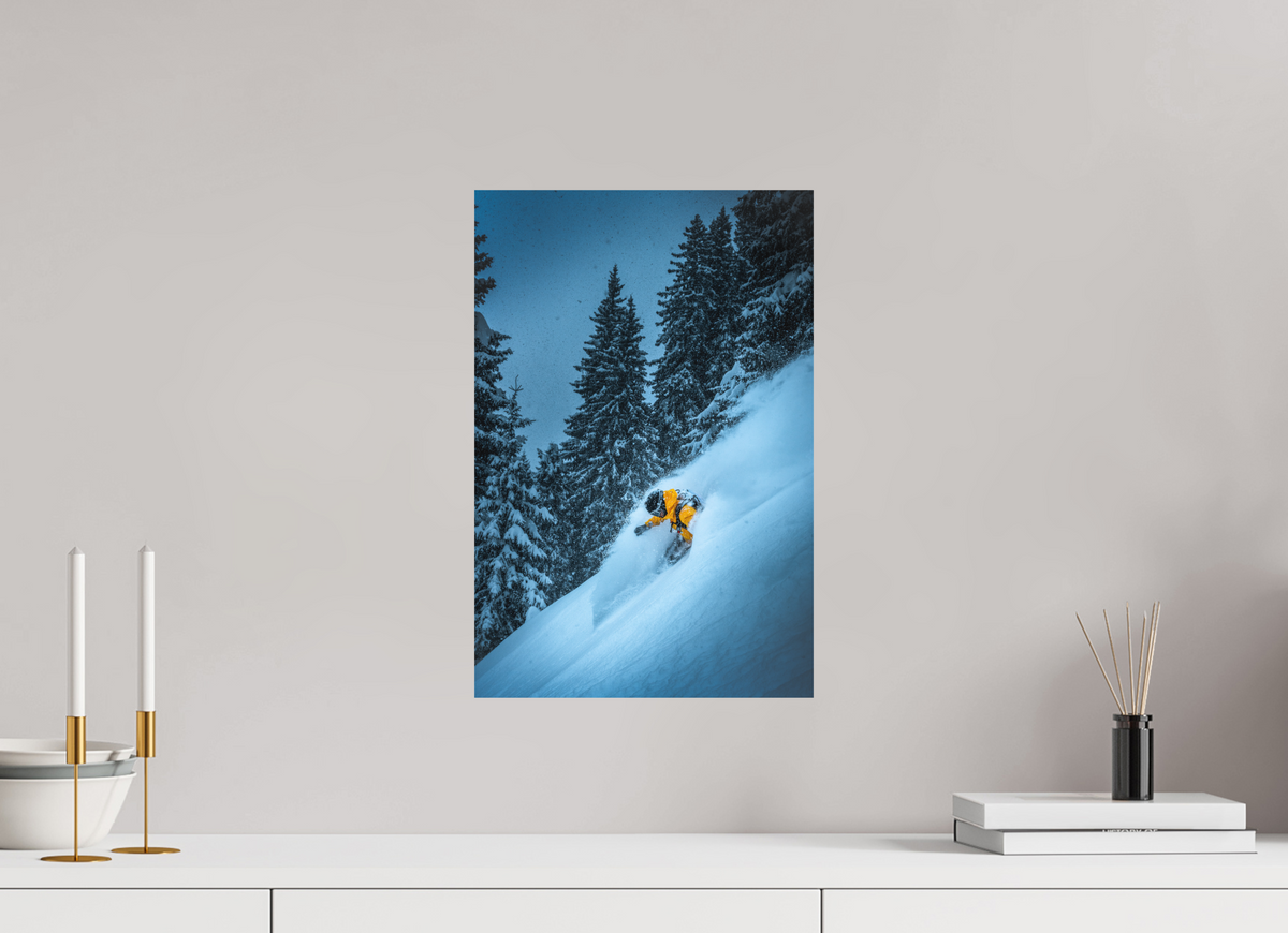 30 x 45 cm, Papierprint ohne Rahmen Powder Turn at the Sonnenkopf, Klostertal