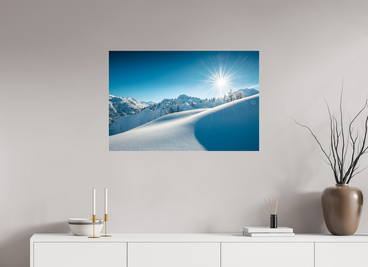 90 x 60 cm, Photo Print Under Acrylic Glass Morning Light Above Lech