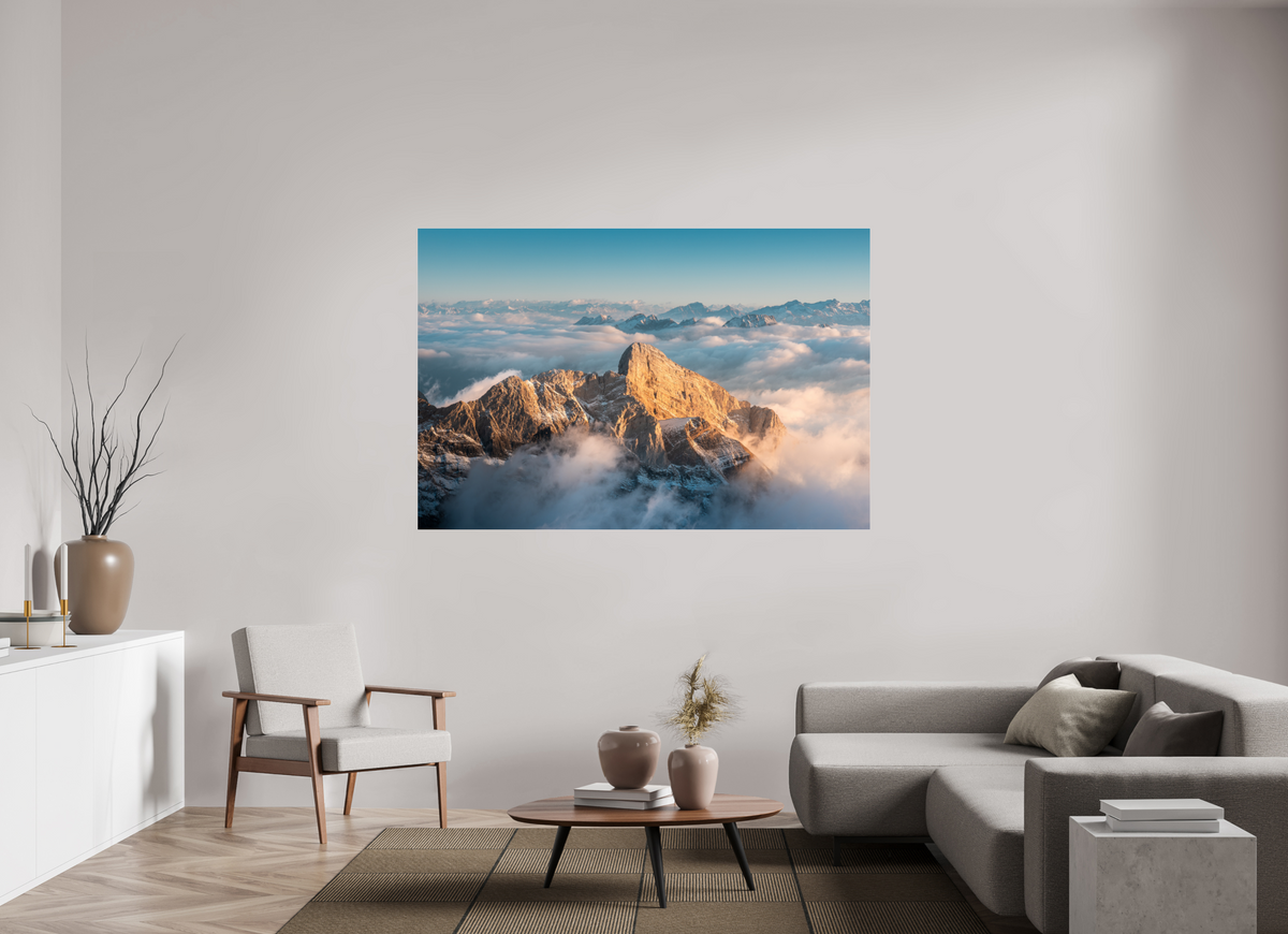180 x 120 cm, Photo Print Under Acrylic Glass Säntis Sunset, Switzerland Alps