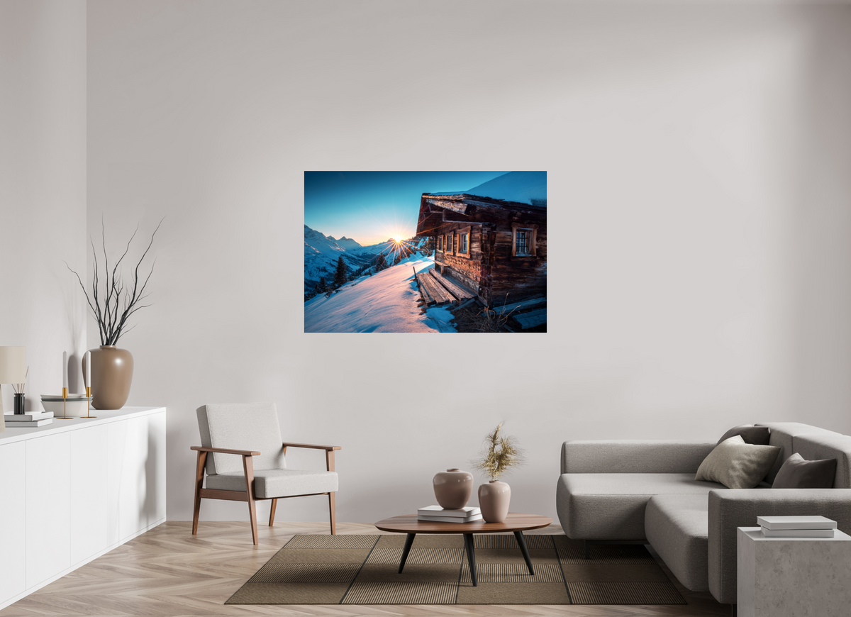 150 x 100 cm, Photo Print Under Acrylic Glass Zuger Hütte, Arlberg