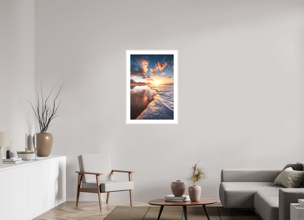 60 x 90 cm, Rahmen-Weiß Playa de Cofete, Fuerteventura