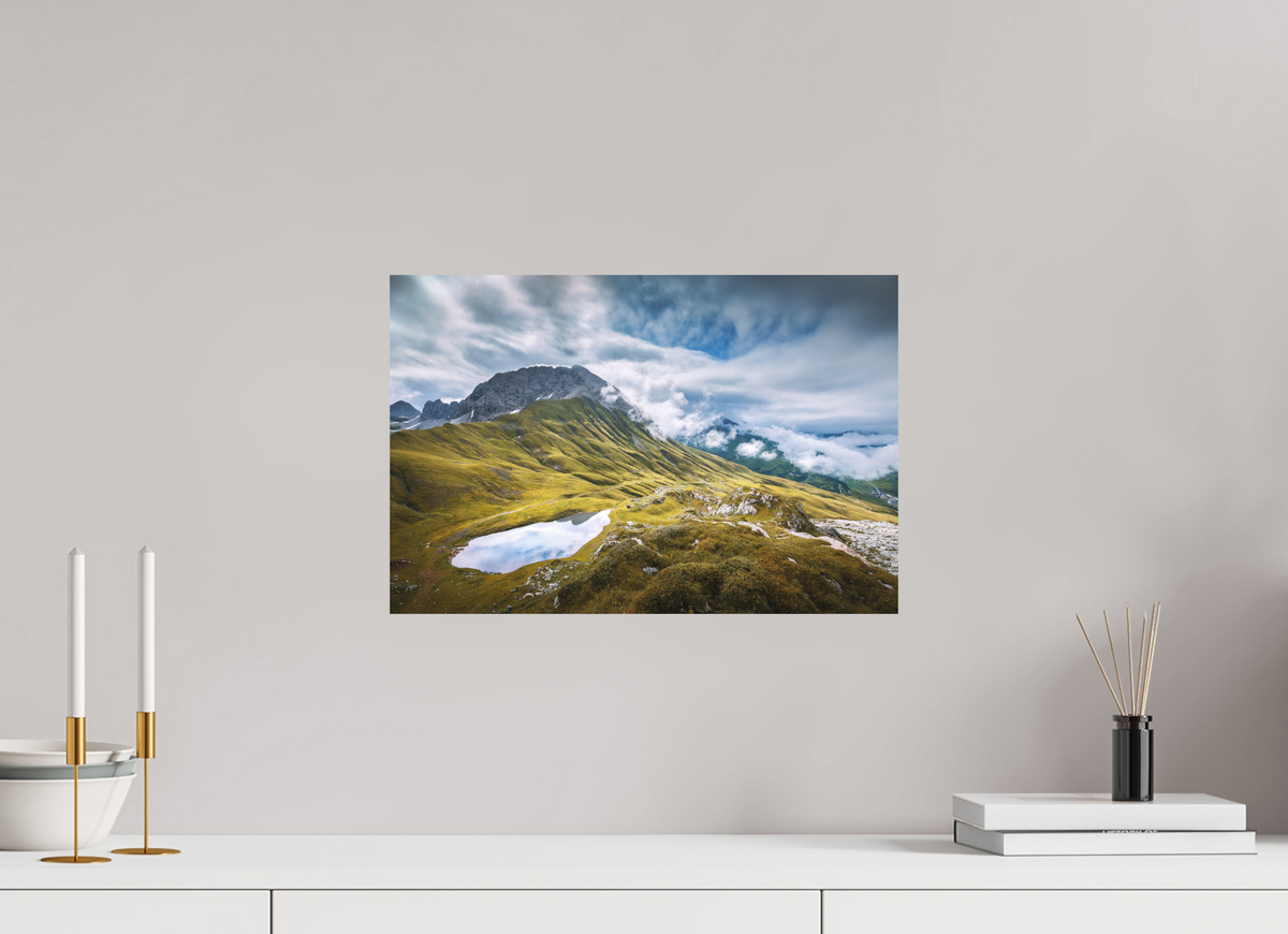 45 x 30 cm, Papierprint ohne Rahmen Monzabonsee Above Zürs
